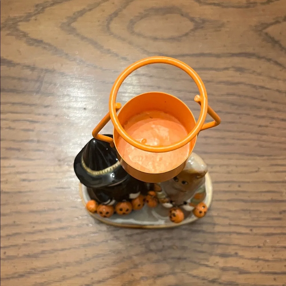 Yankee Candle Ronnie Walter‎ Halloween Witch and Cat Candle Holder